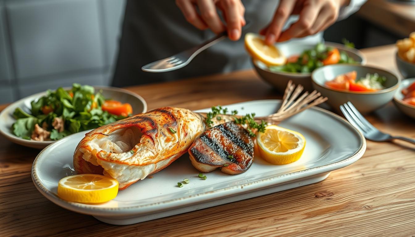 Ingredients prepared for a simple home dinner