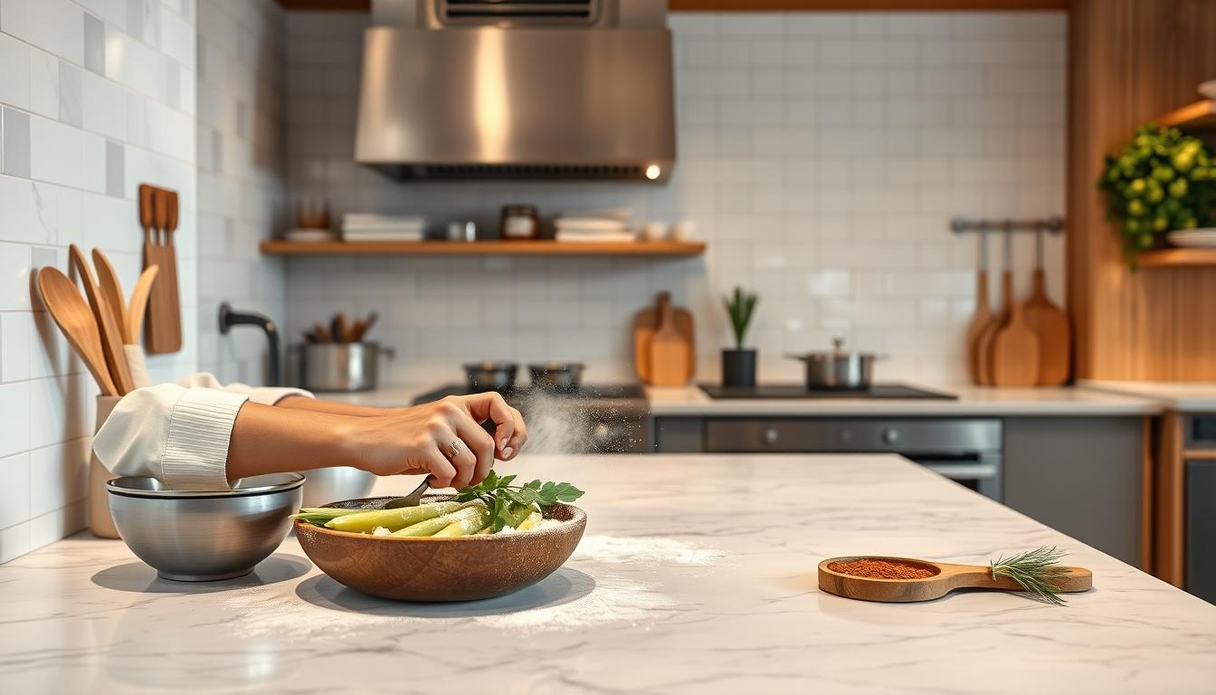 Fresh seasonal cooking dish